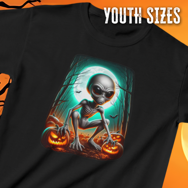 Alien Pumpkin Patch Youth T-shirt